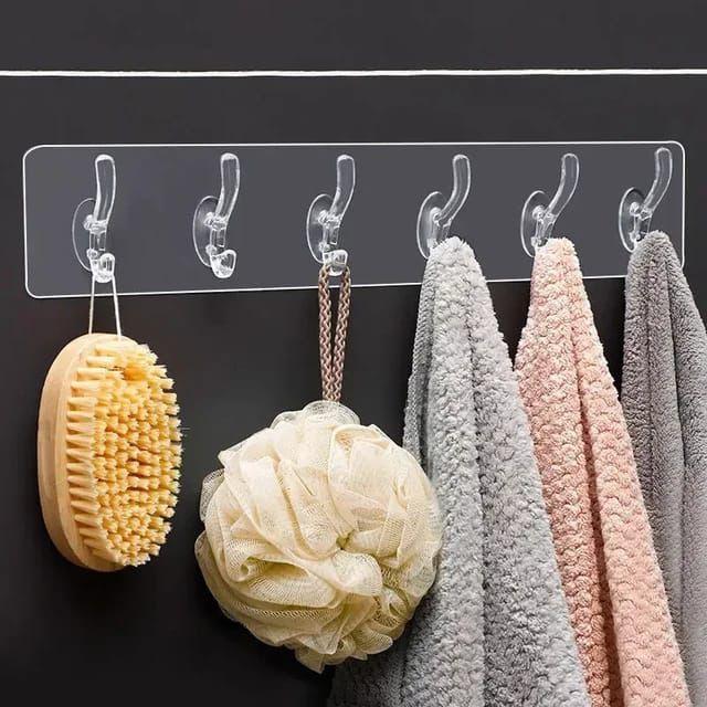 Wall Mount Hooks 10Pcs ABS White 35cm
