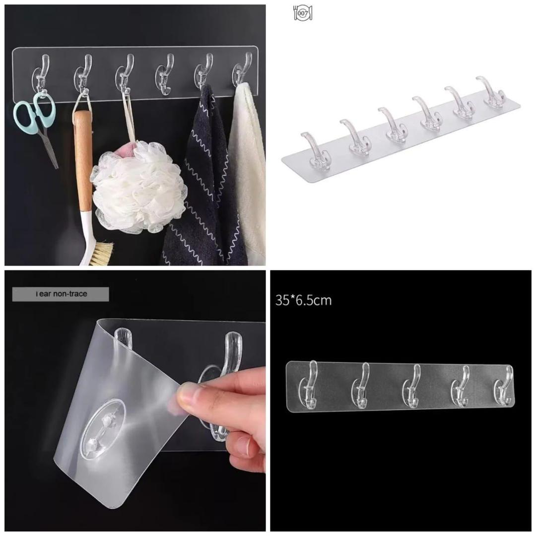 Wall Mount Hooks 10Pcs ABS White 35cm