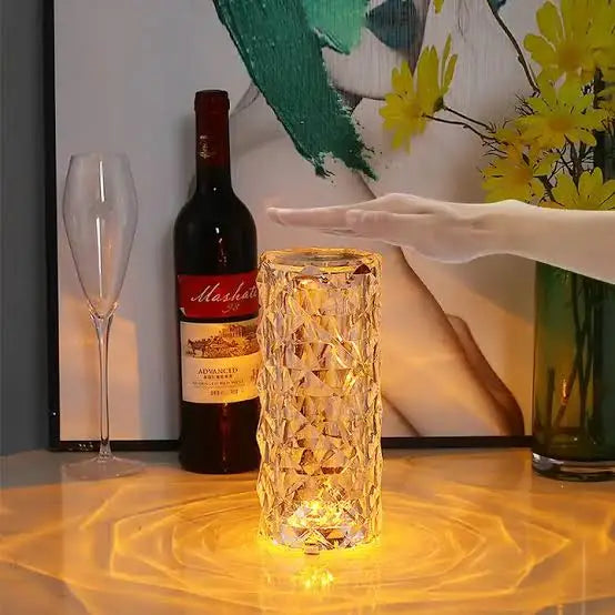 16 Colors Rose Touch sensor Crystal Desk Lamp