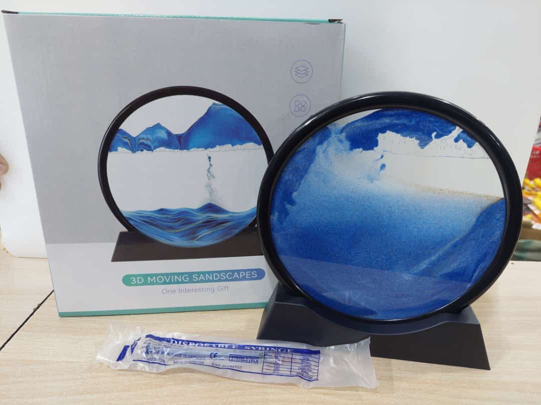 3d Moving Sandscapes Frame |  Moving Sand Lamp frame ( Random Color )