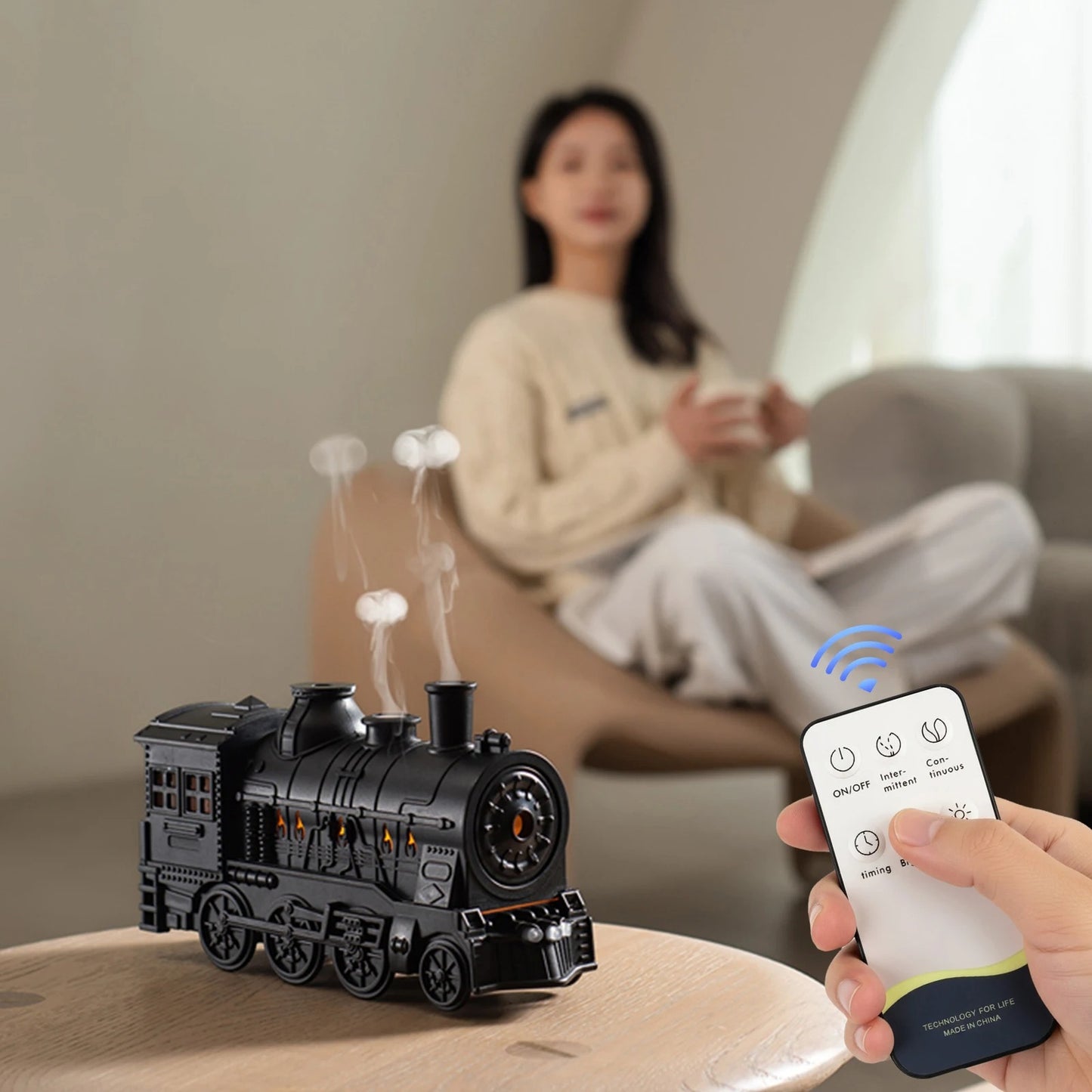 Vintage Steam Train Air Humidifier & Essential Oil Diffuser