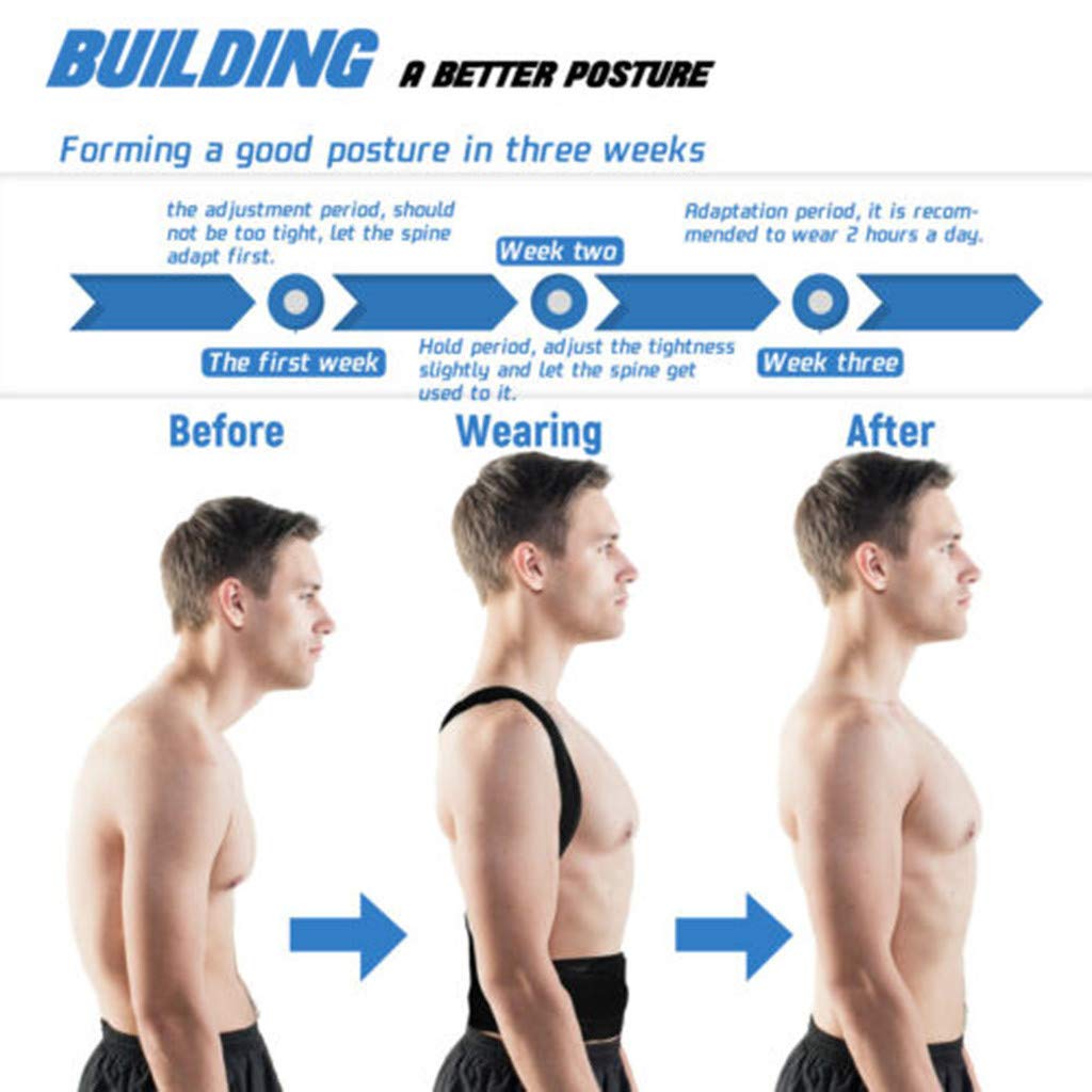 Adjustable Magnetic Posture Corrector Back Support Belt for Back Pain Relief