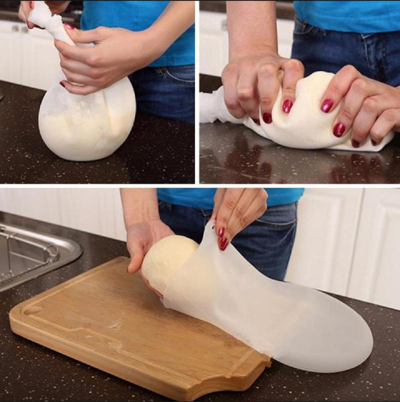 Premium Silicone Dough Kneading Bag | Non-Stick Reusable Flour Mixing Bag & Pastry Maker