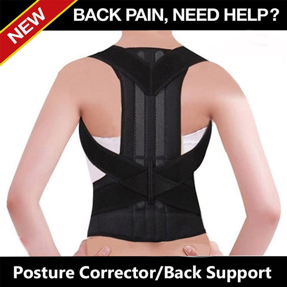 Adjustable Magnetic Posture Corrector Back Support Belt for Back Pain Relief