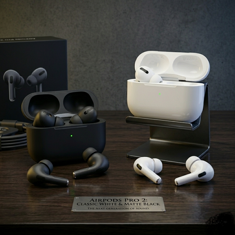 AirPods Pro 2 Smartest Noise Reduction ANC Wireless Earbuds - iOS/Android | Black and White | 100% Original