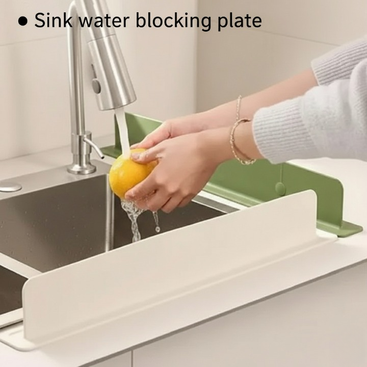 Silicone Sink Splash Guard Flexible Water Splash Stopper with Double Suction Cups |15 Inch Random Color