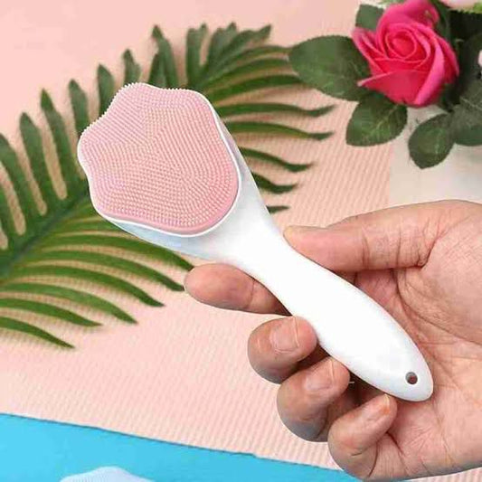Silicone Face Scrubber Brush, Manual Handheld Massager, (Random Color)