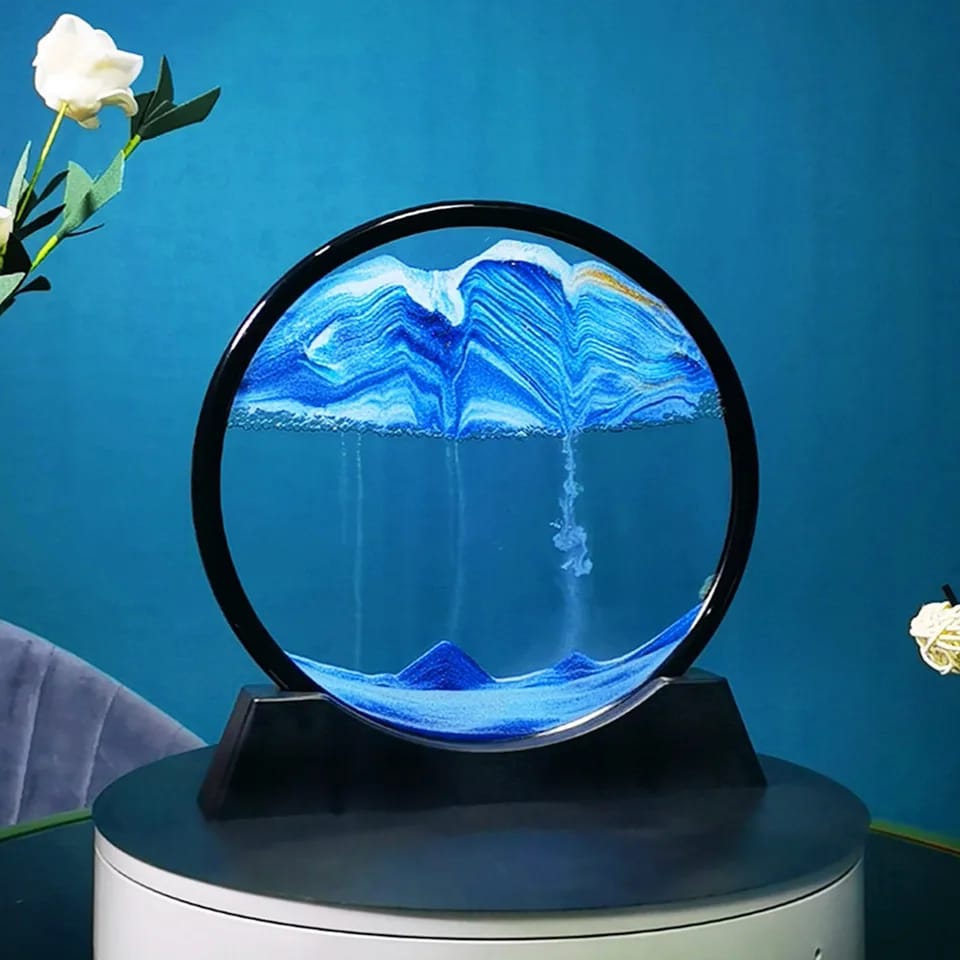 3d Moving Sandscapes Frame |  Moving Sand Lamp frame ( Random Color )