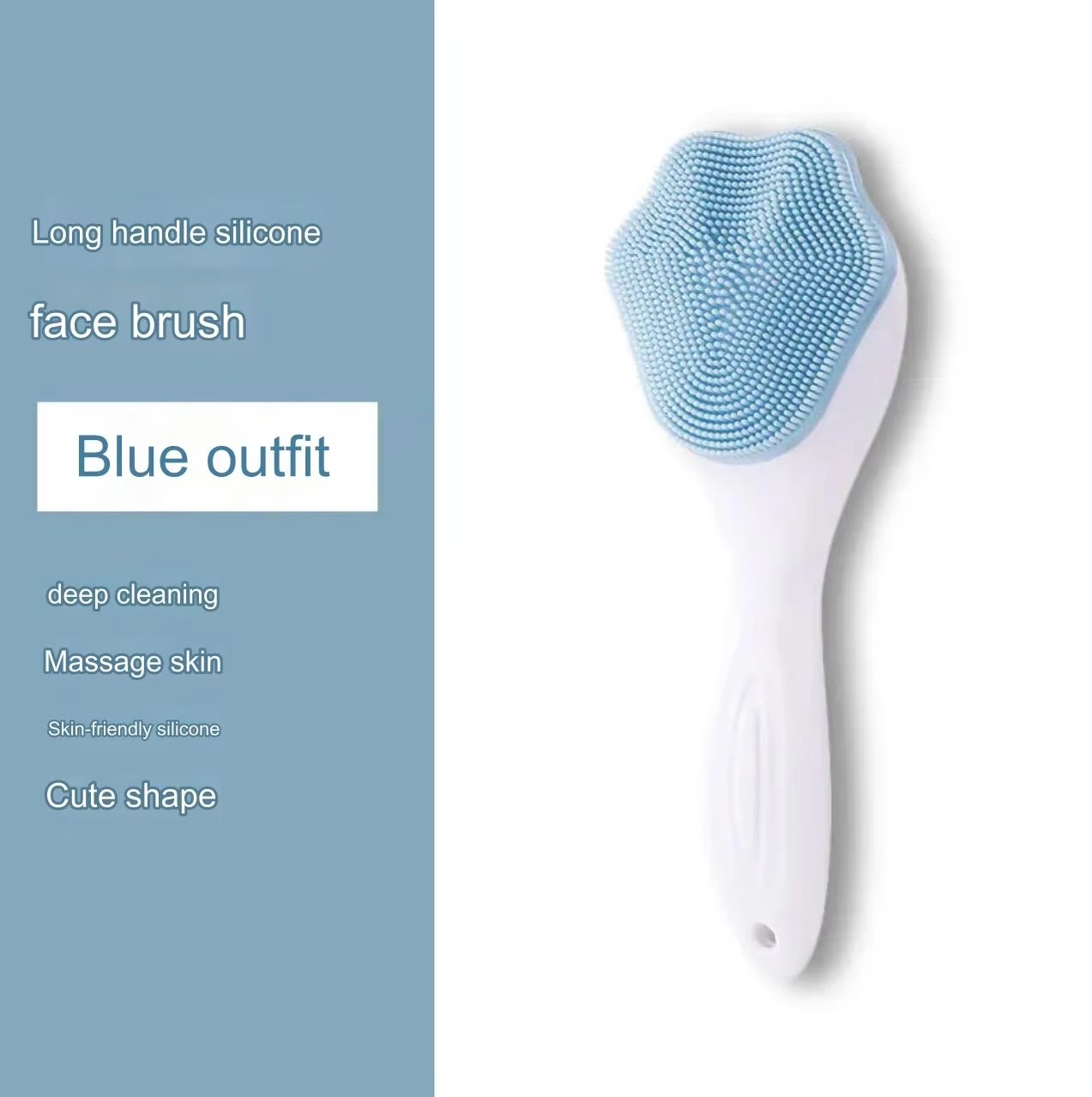 Silicone Face Scrubber Brush, Manual Handheld Massager, (Random Color)