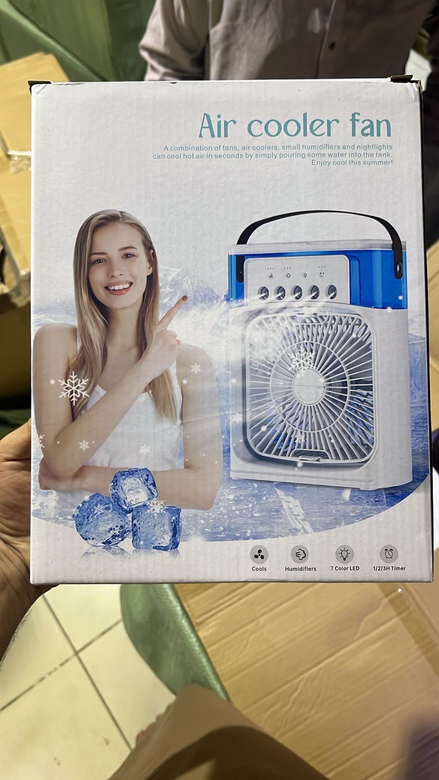 Mini Air Cooler Fan With Evaporative Cooling 3 Speed | Random Colour