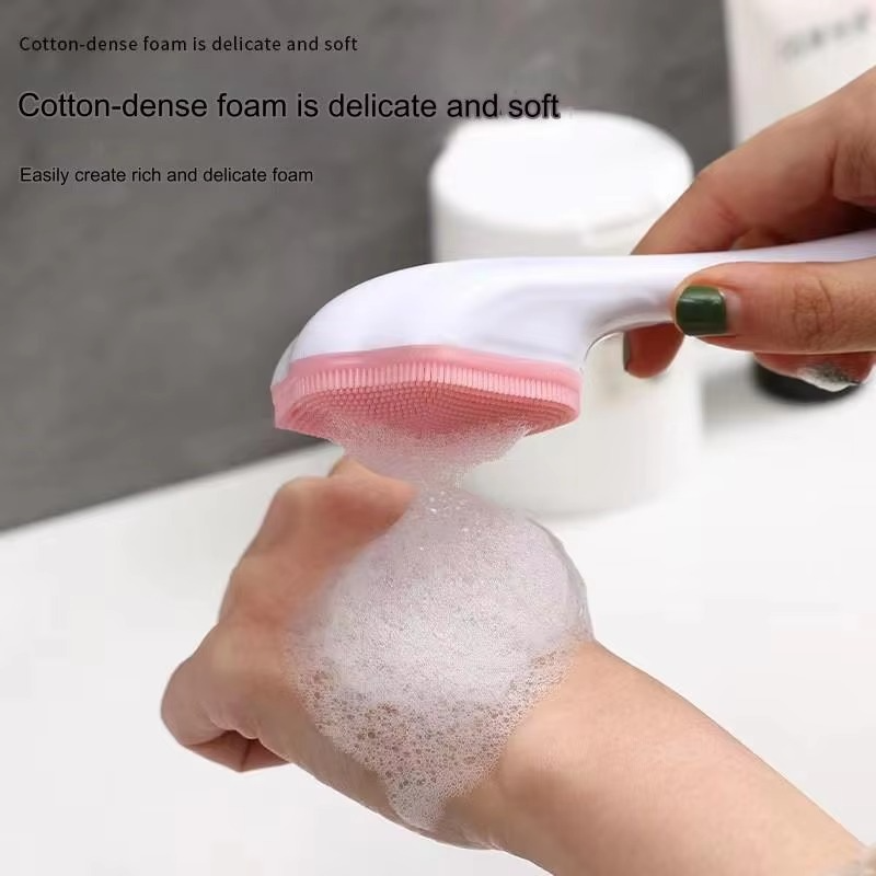 Silicone Face Scrubber Brush, Manual Handheld Massager, (Random Color)