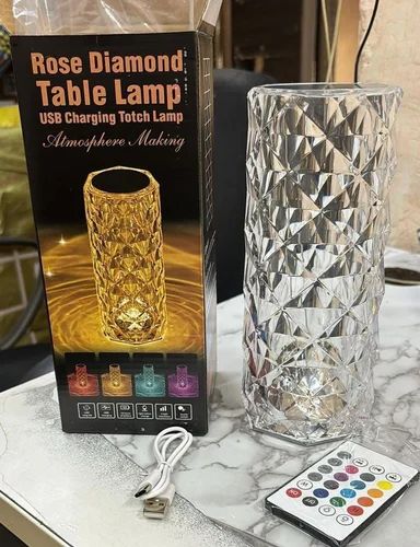 16 Colors Rose Touch sensor Crystal Desk Lamp