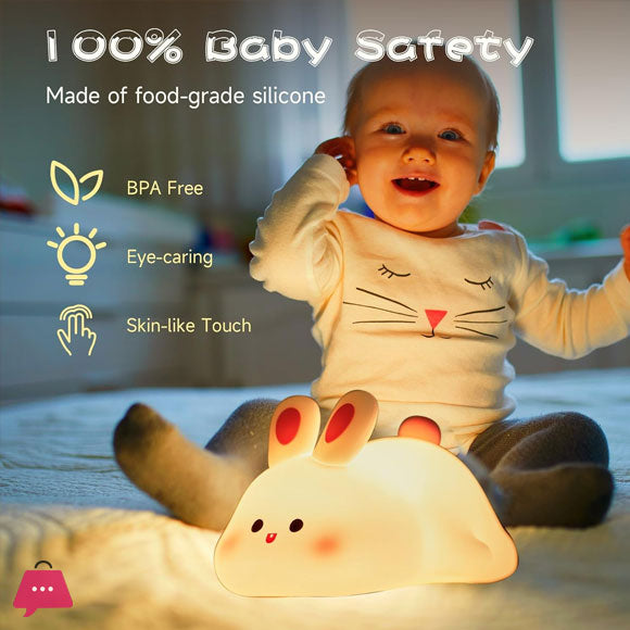 Silicon Rabbit Lamp - Rechargeable Rabbit Lamp With Touch Sensor